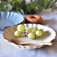 金正陶器 ロータス18cmラウンドプレート ホワイト ichi-0001 1セット(3個)（直送品）