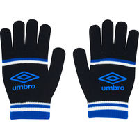 umbro(アンブロ) サッカー 手袋 ニットグローブ F ブラック×ブルー UUAYJD54 1セット（2双）（直送品）