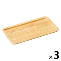 長角トレー 薄木目 M44-475 1セット（1個×3）食洗機対応 ノンスリップ お盆 カフェ 接客 マイン