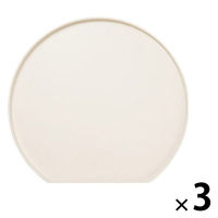 半月盆 クラシック エクリュ R0588-B 1セット（1枚×3）お盆 ノンスリップトレー 食洗機対応 ライズクリエイション