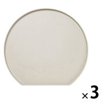 半月盆 クラシック グレージュ R0588-C 1セット（1枚×3）お盆 ノンスリップトレー 食洗機対応 ライズクリエイション