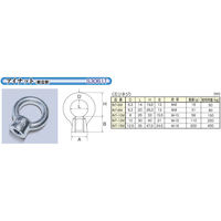 ひめじや アイナット 鍛造製 ITNー6M ミリネジ 金具 1100100013416 1個（直送品）