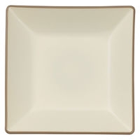 宮本産業 プレート 10cm エッジライン 角皿 ホワイト 341679 1個（直送品）