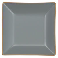 宮本産業 プレート 10cm エッジライン 角皿 グレー 341681 1個（直送品）