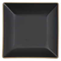 宮本産業 プレート 10cm エッジライン 角皿 ブラック 341682 1個（直送品）