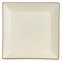 宮本産業 プレート 14cm エッジライン 角皿 ホワイト 341683 1個（直送品）