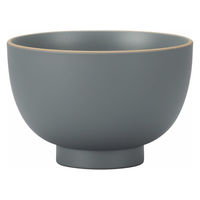 宮本産業 汁椀 370ml エッジライン グレー 341693 1個（直送品）