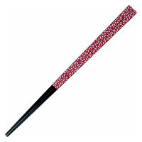 イシダ 箸 21cm 23cm プレミアムアイ エレガントライン 菊花火 先角 木製 天然木 日本製 赤 359456 1個（直送品）