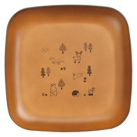 宮本産業 プレート 22.5cm スタッキング 森の仲間たち プラスチック ブラウン 391610 1個（直送品）