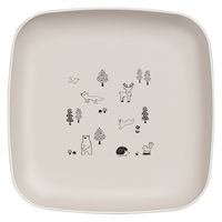 宮本産業 プレート 22.5cm スタッキング 森の仲間たち プラスチック グレー 391609 1個（直送品）