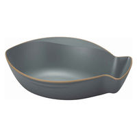 宮本産業 ボウル 16.5cm エッジライン サカナボウル グレー 394625 1個（直送品）