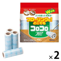 コロコロ スペアテープ 取り替え フロアクリン 45周 1セット（4巻入×2パック） ニトムズ