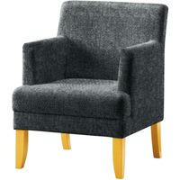 【軒先渡し】オリバー PD ラウンジソファ 木製 1人掛 幅600mm ダークグレー PD・SF-003・NB・AC・DGR 1台（直送品）