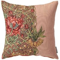 川島織物セルコン モリスデザインスタジオ ハニーサクル&チューリップ クッションカバー 450×450mm オレンジベージュ 1枚（直送品）