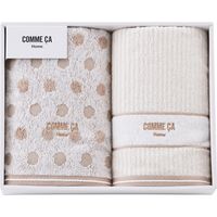 COMME CA Home ウォッシュタオル　2枚セット ハーモニック コムサホーム ウォッシュタオル 2枚セット