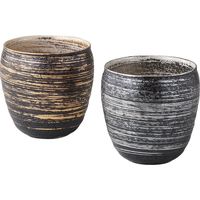 【ギフト包装】西日本陶器　陶悦窯　金銀色刷毛　ペア焼酎カップ　210121050　1個（直送品）