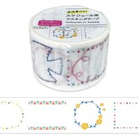 ワールドクラフト スケジュール用マスキングテープ フレーム 幅30mm×7m ミシン目入り W01-TM30-0013 1セット（4個）（直送品）