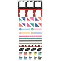 ワールドクラフト 趣味別スケジュールシール 映画 W01-TSH-0005 1セット（5枚）（直送品）