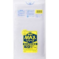 ジャパックス 業務用ポリ袋MAX 70L10枚 半透明 厚み0.015mm S-70 1袋（10枚入）