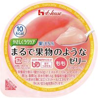 ハウス食品 やさしくラクケアシリーズ まるで果物のようなゼリー もも  1ケース（48個入）   介援隊 E0846（直送品）