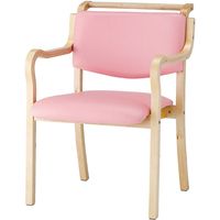 オフィス・ラボ 手掛け付チェア IKD-03 ピンク 400552 1脚 　介援隊 O0889（直送品）