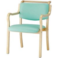 オフィス・ラボ 手掛け付チェア IKD-03 グリーン 400551 1脚 　介援隊 O0889（直送品）