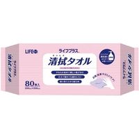 からだふき　ウェットタオル近澤製紙所 ライフプラス清拭タオル 1267 80枚入り 423916 1ケース（24袋入） 　介援隊 S1003（直送品）