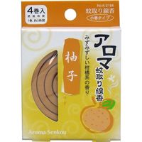 アロマ蚊取り線香  柚子 4巻入 4971902921846 4巻×30セット 紀陽除虫菊（直送品）