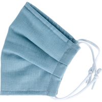 iiもの本舗 さわやかマスク 麻&綿生地 敏感肌用 ターコイズ フリーサイズ 1枚入 4589596693019 1枚入×5セット（直送品）