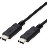エレコム USB2.0ケーブル/PS5対応/C-Cタイプ/ノーマル/1.0m/ブラック GM-U2CCC10BK 1個
