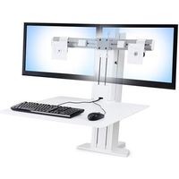 ERGOTRON WorkFit-SR デュアルモニター 昇降式ワークステーション (ホワイト) 33-407-062 1個（直送品）