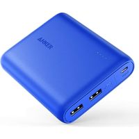 Anker モバイルバッテリー 13000mAh 15W USB-Aポート×2 PowerCore 13000 ブルー 1個（直送品）