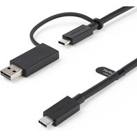 Startech.com USB-C ケーブル/1m/USB-C-USB-A変換アダプタ付き/USB-C & USB-A対応ドック用ケーブル USBCCADP