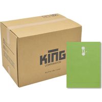 キングコーポレーション 角形2号 120g グリーン 箱貼ハトメ 110307 1箱(100枚入)（直送品）