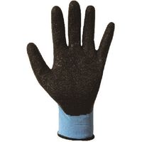 三和 滑り止め付き天然ゴム手袋（L/ブルー） SWG-L-BL 1ケース（250双：10双入×25袋）（直送品）