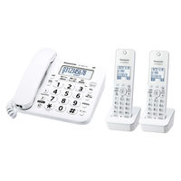 パナソニック コードレス電話機（子機2台付き） VE-GD27DW-W 1台