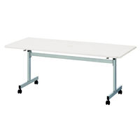 サンテック フォールディングテーブル 対面タイプ ホワイト 幅1800×奥行800×高さ700mm 1台（わけあり品）