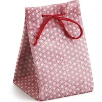 三景 信玄袋 麻の葉 赤(100枚) 620788 1袋(100枚入)（直送品）