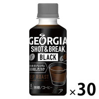 【コーヒー】　ジョージア ショット＆ブレイク ブラック 195ml 1箱（30本入） 温冷兼用