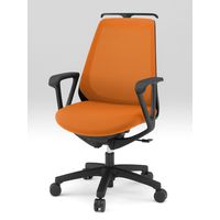 イトーキ ノナチェア KZ-336PVH ブラック×アンバーオレンジ KZ-336PVH-T1D3 1脚（直送品）