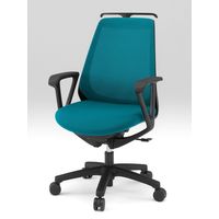 イトーキ ノナチェア KZ-336PVH ブラック×ストロングブルー KZ-336PVH-T1A3 1脚（直送品）