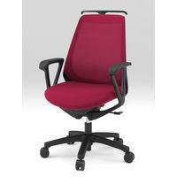 イトーキ ノナチェア KZ-336PVH ブラック×ラズベリーレッド KZ-336PVH-T1M4 1脚（直送品）