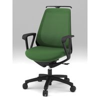 イトーキ ノナチェア KZ-336PVH ブラック×アイビーグリーン KZ-336PVH-T1Q2 1脚（直送品）