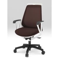 イトーキ ノナチェア KZ-336PVH ホワイト×チョコレートブラウン KZ-336PVH-W9H2 1脚（直送品）