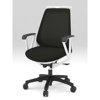 イトーキ ノナチェア KZ-336PVH ホワイト×ブラック KZ-336PVH-W9T1 1脚（直送品）