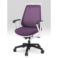 イトーキ ノナチェア KZ-336PVH ホワイト×プラムパープル KZ-336PVH-W9X7 1脚（直送品）