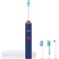 Areti（アレティ） 持ち運べる 電動歯ブラシ ホワイトニング 歯周病予防 着色汚れ 音波振動 充電式 メンズ インディゴ（直送品）