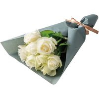 アデリー バラ花束　ホワイト　8本 RH-W8 1箱（直送品）