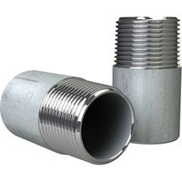 尾川パイプ SUS304 TP-A 規格片長ニップル 25A-50L c1-m3-0-s2-size25-50 1個（直送品）