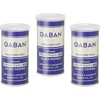 送料無料 GABAN　ブラックペッパー（荒挽き　缶）　100ｇ×3個　【スパイス　ハウス食品　香辛料　パウダー　業務用　黒胡椒　粗挽き】　（直送品）